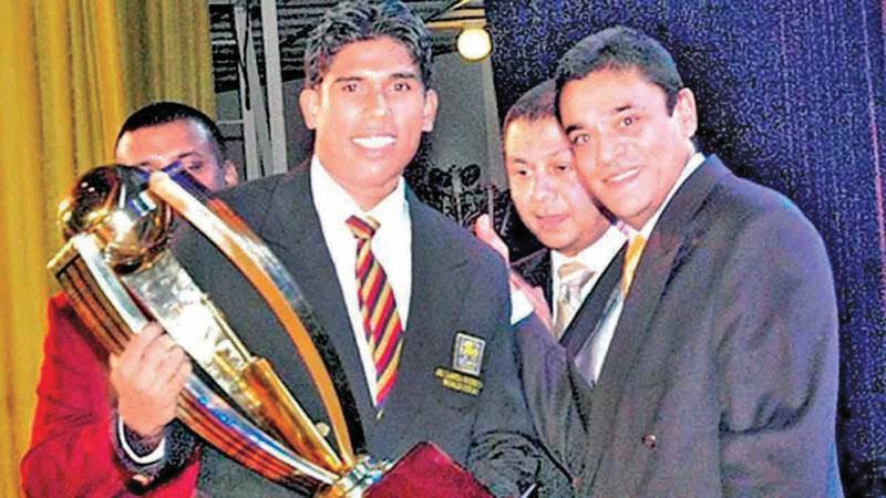 Umesh Karunaratne - first cricketer from Thurstan College to win the Observer SLT Mobitel School Cricketer of the Year in 2008