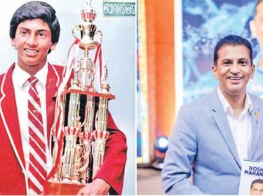 Roshan Mahanama when he first won the Observer Schoolboy Cricketer title in 1983   |   Roshan Mahanama at his recent book launch